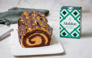 Salted Caramel Yule Log