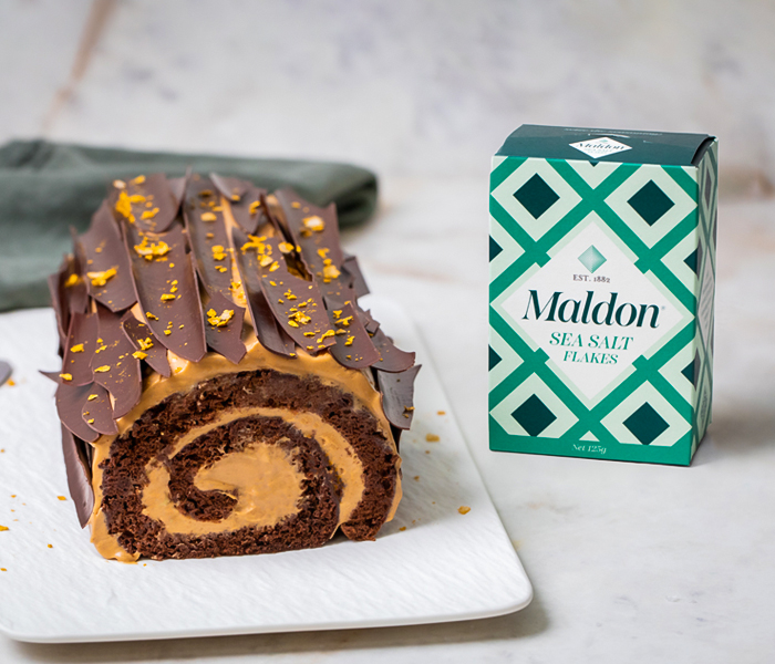 Salted Caramel Yule Log